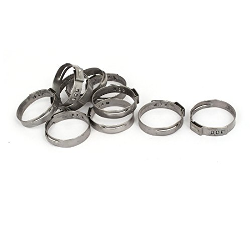 Aexit 26.9mm-30.1mm 304 Clamps Stainless Steel Adjustable Cable Pipe Tight Hose Strap Clamps Clamps 10pcs