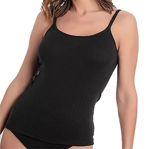 Playtex Camiseta tirantes finos sin costuras para Mujer Negro, M