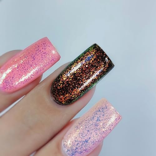 Image of Multi Chrome | Color Changing | Boutique Nail Lacquer | Nail Polish Collection (Coral Caress)