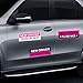3Pcs Rose Red Student New Driver Car Magnetic Bumper Stickers Logo, Brightly Colored Safety Warning Signs for Women, Funny Car Magnet Accessories Stickers Suitable for Students and Novice Drivers