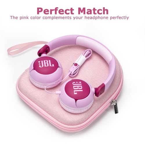Image of Ginsco Case Compatible with JBL Tune 510BT /520BT /500BT, Compatiblewith Sony WH-CH520 /510, Compatible with JBL Junior 320, Ultra-Slim Hard Shell Headphone Case for On Ear Headphones (Pink)
