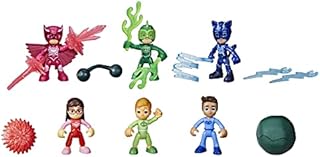 PJ Masks Nighttime Heroes Figure Set Preschool Toy, 6 Action Figures and 11 Accessories for Kids Ages 3 and Up