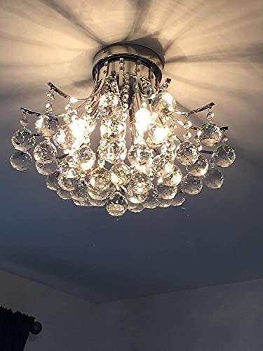Plafonnier LED rond en cristal à diffusion de lumière homogène