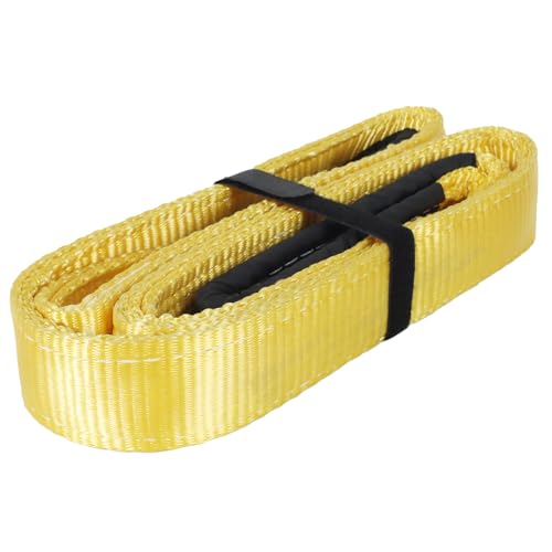 Lift Sling Straps,2" x 15' 2-Ply Heavy Duty Flat Eye Lift Sling Straps, Not Nylon Lifting Strap for Rigging Moving Towing Hoisting, Gear Strap for Industrial Shop Use, Car, Truck