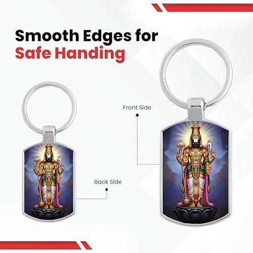 Image of Stylish Metal Keychains with Permanent Glossy Print - Inspirational Quotes & Spiritual Designs - Perfect Key chains for loved ones, Personal Use, Gifts & Return Gifts
