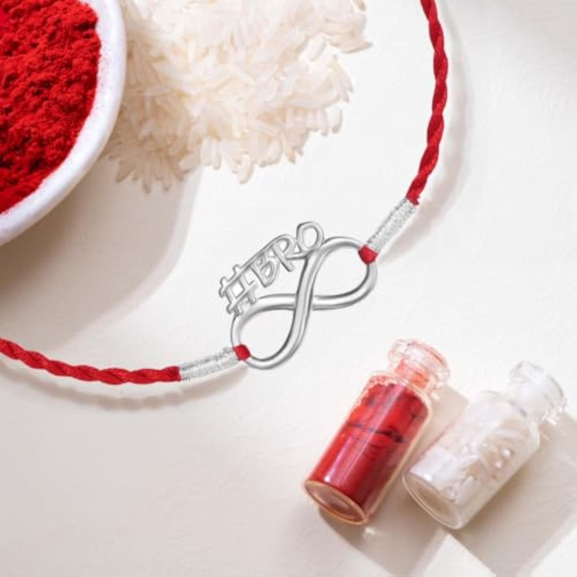 925 Sterling Silver Minimal Rhodium Plating Rakhi