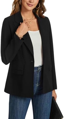 MINTLIMIT Blazers for Women Long Sleeve Notched Lapel Button Busi...