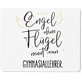 JUNIWORDS Mauspad Mousepad, Engel ohne Flügel nennt Man Gymnasiallehrer (5165992)