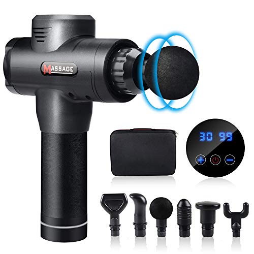 Preisvergleich Produktbild Massagepistole Elektrische Massagegeräte Handmassagegeräte 6 Massageköpfe 20 Geschwindigkeiten Muskelmassagegerät zur Schmerzlinderung, tragbares elektrisches Körpermassagegerät