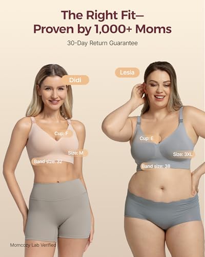 Image of Momcozy CoolFit Nursing Bras for Breastfeeding, Ultra Stretch Seamless Jelly Strip Maternity Bra, Cooling Wireless