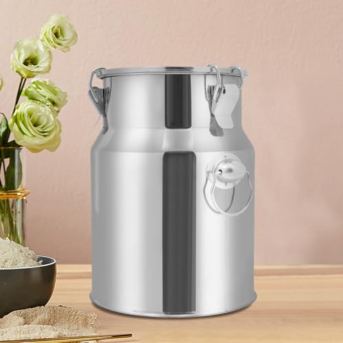 1.32Gal Milk Cans-Stainless Steel Milk Transport Barrels Pail Milk Bucket Jug Oil Barrel Wine Barrel Canister