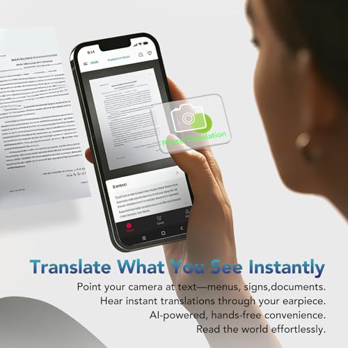 Image of MINISO MS105 AI Translation Earbuds Real Time, Translator Earbuds Support 134 Languages with APP, Bluetooth 6.0 Translator Headphones Compatible with iOS & Android, for Travel Business(Purple)
