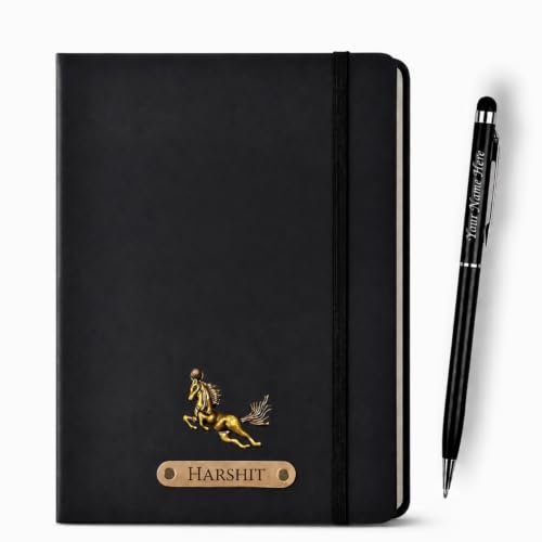 Image of Personalized Diary with Pen | A5 Customized Journal Notebook | Corporate Gift Set for Employees | Premium Charm Design (D1)