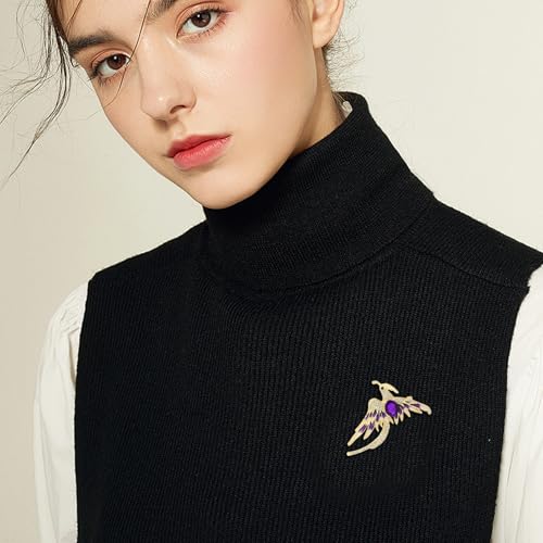 Image of Honbay 4PCS Stylish Phoenix Bird Brooch Pins Enamel Alloy Sparkling Rhinestones Cute Animal Phenix Brooches Phoenix Breastpin Lapel Pins Hat Scarf Shawl Sweater Cardigan Clips