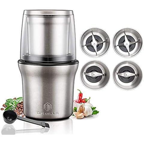 DR MILLS DM-7412M Electric Dried Spice and Coffee Grinder,And Dry ingredients grinding cup, And wet ingredients grinding cup Cover