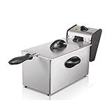 Capacidad: 4 Litros. HAEGER Pro Chips Plus - Freidora con 2000W de Potencia, Capacidad de 4L - Sistema de Seguridad con botón reiniciar Restart”, Paredes externas frías al Tacto, Tapa, Cuerpo y cubeta en Acero INOX.