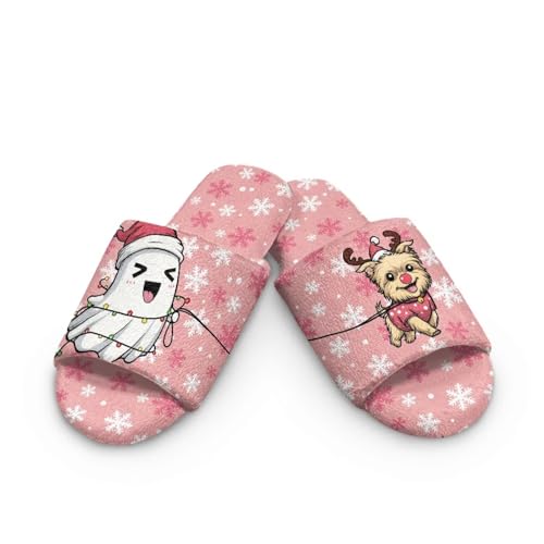 House Slippers for Women Size 3-13 Open Toe Slip On Slippers Womens Fuzzy Non Slip Winter Shoes for Indoor2