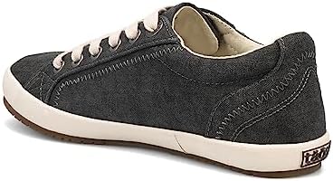 Taos Footwear Women's Star Charcoal Wash Canvas Sneaker 7 W US | Image 4