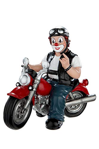 Objet de collection Clown Heavy Biker statuette moto décorative multicolore - 3