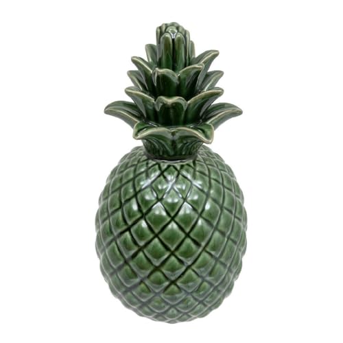 Paris Prix Atmosphera Créateur d'intérieur - Ananas Déco en Céramique Exotic Panama 20cm Vert