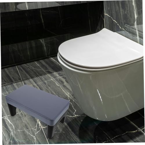 Tabouret WC antidérapant bleu et blanc pour adultes et enfants