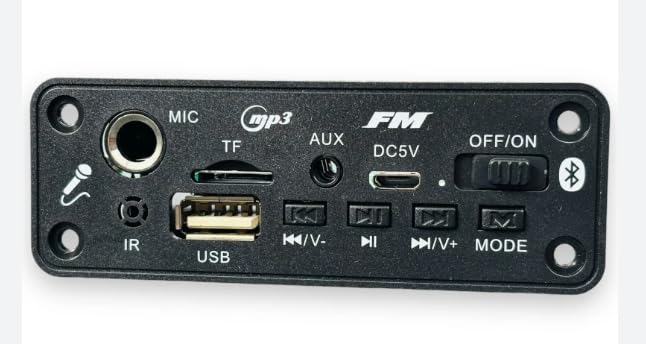 Image of Bluetooth MP3 Decoder Module with FM Radio, USB, AUX, TF Card & Mic - 5V Audio Player Board for DIY Speakers, Amplifiers & Home Audio Projects