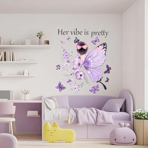 Vinilos decorativos para habitación infantil, diseño princesa miniatura 5