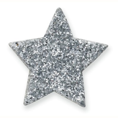 Club Green Self Adhesive Glitter Star, Pink, 24 per sheet
