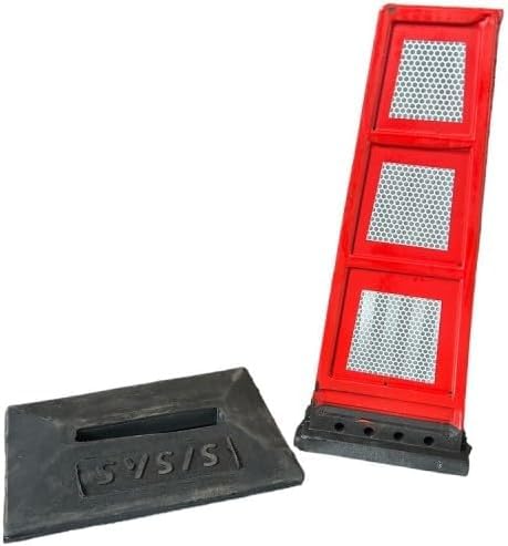 GENERICO Delineatore flessibile in gomma defleco con 6 inserti rifrangenti High Intensity Grade