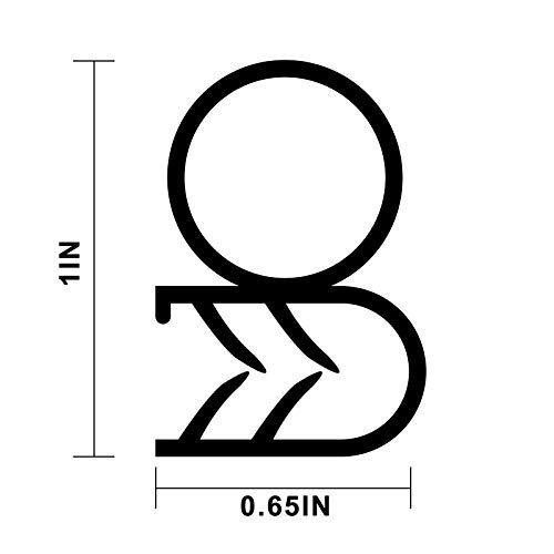 MYFAMIREA Car Door Rubber Seal Strip with Side Bulb, 10 Feet PVC Bulb Trim with EPDM Automotive Rubber Weather Striping for Cars, Boats, Trucks, RVs, and Home Applications