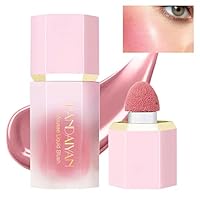 Liquid Blush Face Blusher Rouge Natural Smooth Blusher Pigment Long Lasting Creamy Soft Cheek Multi-purpose Stick Makeup With Cushion Cosmetics Liquid Facial Blush(Love cake)