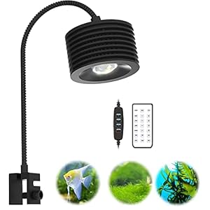 Lominie Full Spectrum Aquarium Light, Adjustable Saltwater Freshwater Super Bright Fish Tank Light for Reef, Coral, Planted Nano Aquarium Tank (A-20 Freshwater 16W）