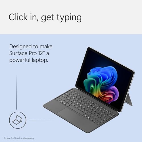 Microsoft Surface Pro Keyboard for Surface Pro 12" Device, Keyboard Only, Alcantara Material, Slate - image 5