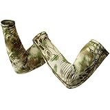 [GUN FREAK] (ガン フリーク) アームカバー 迷彩 ハニカム迷彩 サバゲー 腕カバー UVカット 日焼け止め 紫外線防止 2枚セット (マンドレイク グリーン, XL)