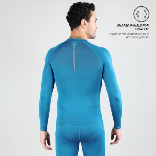 Image of DSC Mens Full Sleeve Compression T-Shirt - Breathable Base Layer for Cricket, Gym - Skin-Fit Performance Activewear for Training, and Fitness Activities