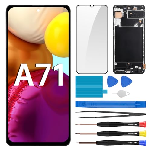 Écran LCD pour Samsung A71 bloc tactile complet avec châssis bouton et vibreur