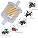 Universal Replacement Gas Inline Fuel Filters for Motorcycles, Cars, Trucks And Gasoline Powered Engines 3/8 Inch (Pack of 4)
