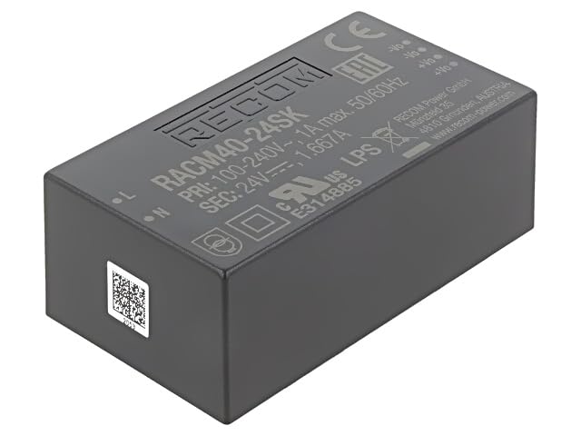RACM40-24SK-T RECOM alimentation à impulsions ouvert 40W pour sécuriser vos cartes