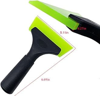 Small Squeegee with 5 Inch Green Rubber Window Tint Squeegee, Mini Wiper Window Tinting Tools with Non-Slip Handle for Car, Glass, Mirror, Shower, Auto,Windows. (Green)