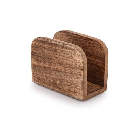 Samhita Burning Finish Mango Wood Napkin Holders Cover