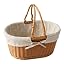 Brown With Lining and Handle, Oval - Large