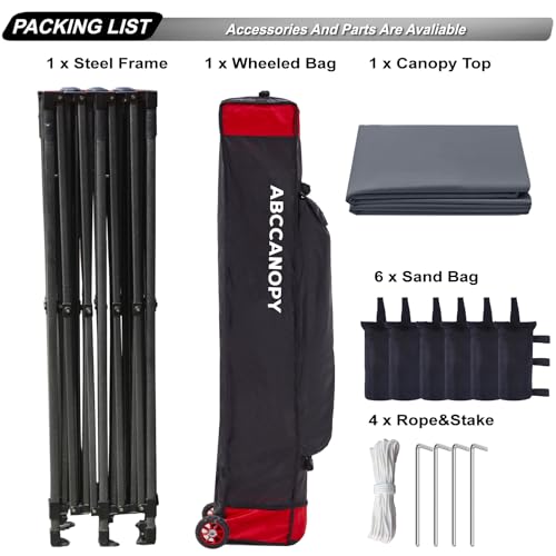 Image of ABCCANOPY Patio Pop Up Canopy Tent 10x20 Commercial-Series (Dark Gray)