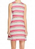 Michael Michael Kors Womens Crew Neck Striped Wear to Work Dress Pink L