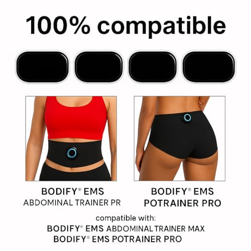 2 Ersatzsätze mit 2 Gel-Pads – 100% kompatibel mit BODIFY EMS Bauchtrainer Pro, und EMS Potrainer Pro – Sparen Sie 30% bei Ihrer Bestellung