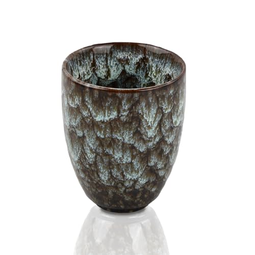 YILANJIN Taza de Café, Taza Sin Asa, Taza de Cerámica Vintage de Gres, Taza de Porcelana, Tazas de Té Sin Asas, Taza Ceramica para Café, Té, Cacao, Hogar, Oficina, Cumpleaños 250ML