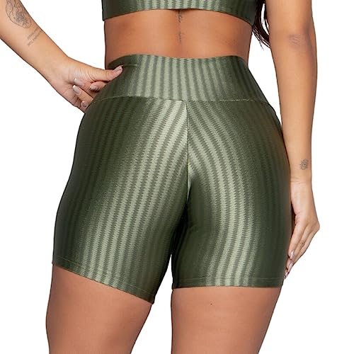 Short New Zig Bella Fiore Modas Compressão 3D Fitness Ikat Tamanho:P;Cor:Verde;Gênero:Feminino