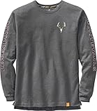 Legendary Whitetails Men's Standard Legendary Non-Typical Long Sleeve T-Shirt, Charcoal Heather, Large