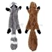 PDTO Hundespielzeug ohne Füllung, Quietschspielzeug für Hunde für kleine und mittelgroße Hunde (2 Packungen - 42 cm)