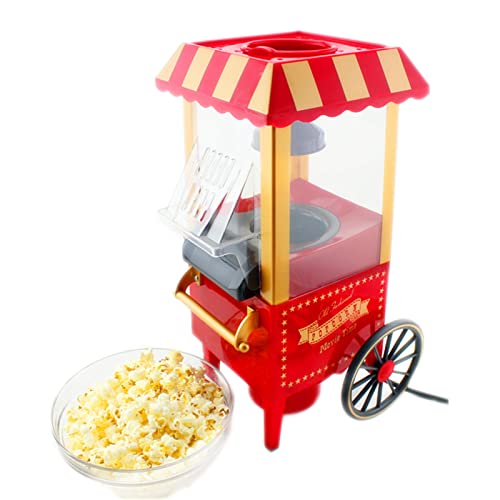 DUTUI Popcornmaschine Mini-Popcornmaschine Fön Zuhause Retro-Warenkorb Popcornmaschine Partyfilm Lecker Und Gesund