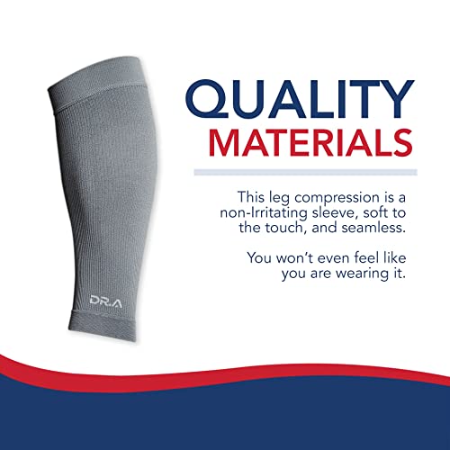 Dr. Arthritis Doctor Developed Calf Compression Sleeve Men And Women - Leg Compression Sleeve For Leg Pain Relief, Muscle Recovery, Shin Splint, And Varicose Veins (X-Large, Grey, 1 Pair) #TOP1